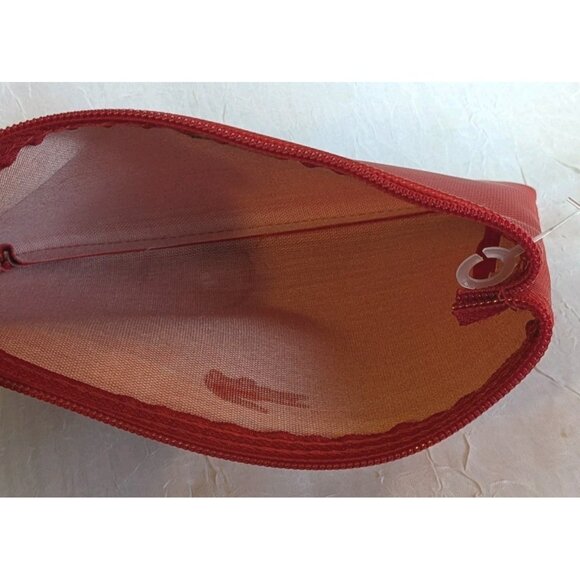 Rubberized Red Lacoste For Turkish Airlines Mini Bag Cosmetic Toiletry Pouch - Picture 6 of 7